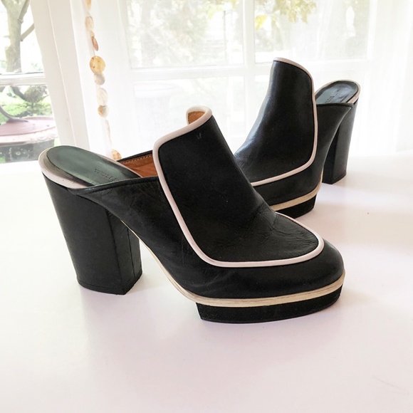 Leather Platform Mules, Won Hundred, Barneys, / Size 36 - Picture 1 of 7